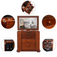 thumbnail image 4 of Ktaxon 4-Drawer  Mirrored Lockable Jewelry Box Case for Earring Necklace Organizer, Brown, 4 of 10