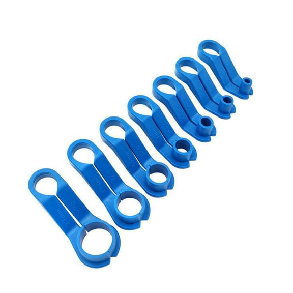 7-Piece AC Fuel Line Disconnect Tool Set Blue Plastic for Ford & Chrysler for A/C Line Replacement