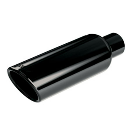 Borla 140615BC S-Type Cat-Back Exhaust System; 3in To Muffler Dual 2.25in. Out; Incl. ConnectingPipes/Muffler/Hdw/4in. Single Rolled Round Angle Cut Black Chrome Tip; Single Split Rear Exit;