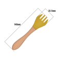 thumbnail image 5 of Joernso 2Pcs/Set Children Fork Smooth Edge Convenient Lightweight Wooden Handle Silicone Kid Spoon for Home, 5 of 8