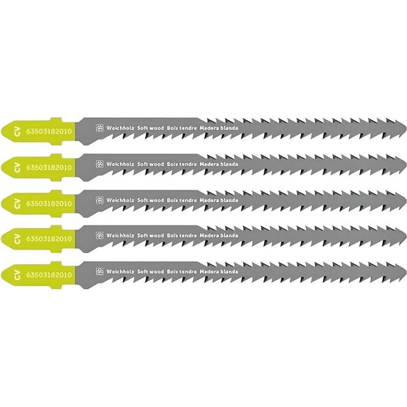 Fein 3-3/4 Inch Chrome-Vanadium 2-Sided Jigsaw Blades, 5 Pack