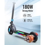 Gyroor H40 Kids Electric Scooter, 180W Motor, Up to 10 MPH, LED Display & Colorful Lights, Adjustable Height, for Boys & Girls Ages 8-12, Great Birthday Gift