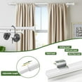 thumbnail image 5 of Ridicili 5/8" Telescoping Double Curtain Rods with Trumpet Finials, White,,48"-84", 5/8 Inches Front and 1/2 Inches Back Double Window Drapery Rod, 5 of 6