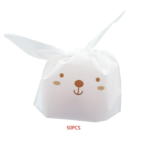 Bearachild 10 bolsas de galletas de caramelo, paquetes de alimentos, bolsas de papel de regalo con orejas de animales, decoración de fiesta de Pascua Type4 NO4 Bearachild JJ22344-02
