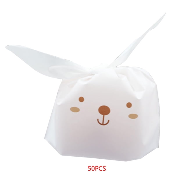 Bearachild 10 bolsas de galletas de caramelo, paquetes de alimentos, bolsas de papel de regalo con orejas de animales, decoración de fiesta de Pascua Type4 NO4 Bearachild JJ22344-02