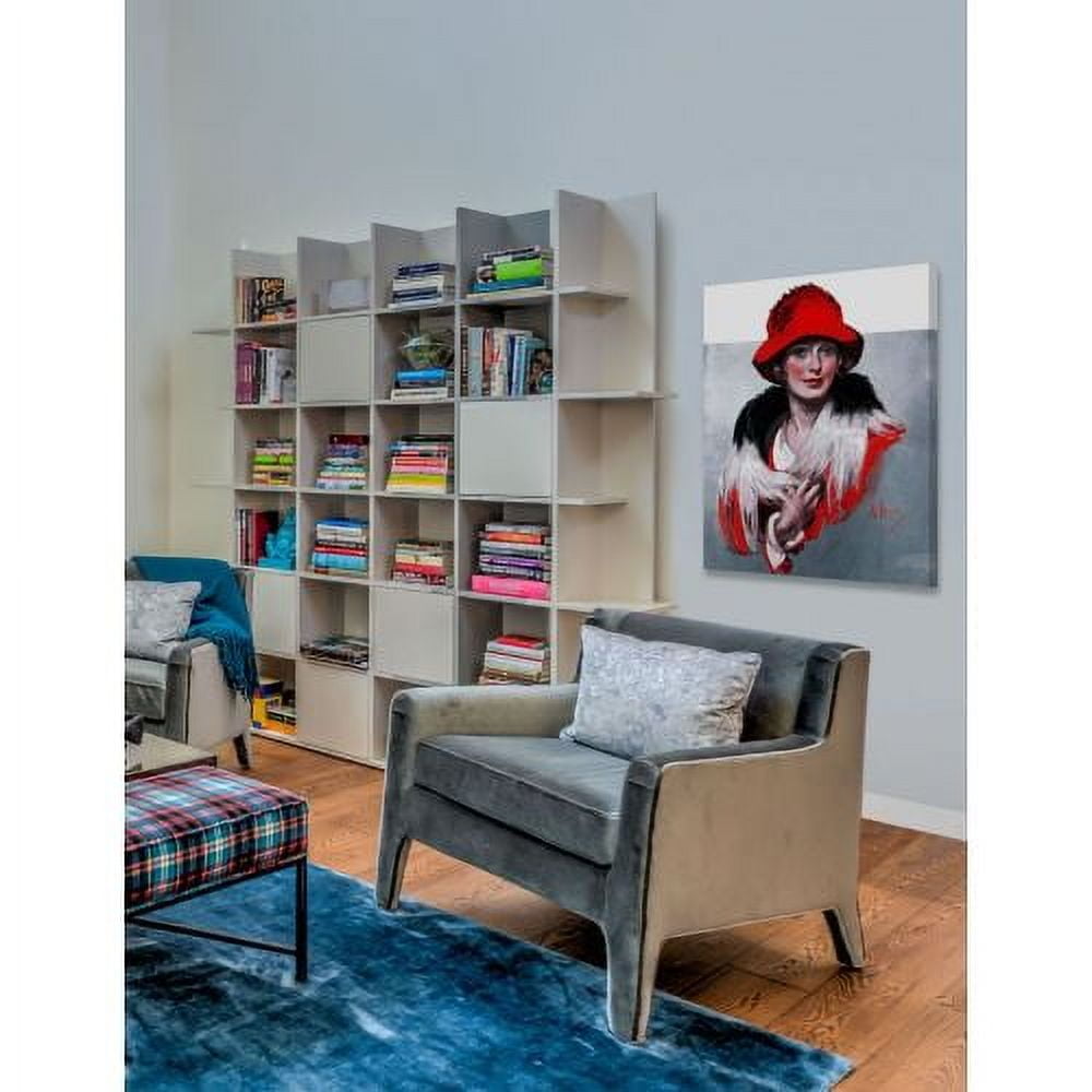 "Woman in Red Hat" Painting Print on Wrapped Canvas