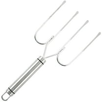 ifundom 304 Stainless Steel Turkey Lifting Fork with Handle for Roasting and Grilling Kitchen Tool