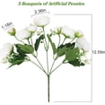 thumbnail image 2 of White Artificial Flowers Fake Flowers Bulk, 6 Bundles, Faux White Silk Peonies Bouquet for Farmhouse Home Vase Boho Wedding Table Centerpiece Decoration, 2 of 4