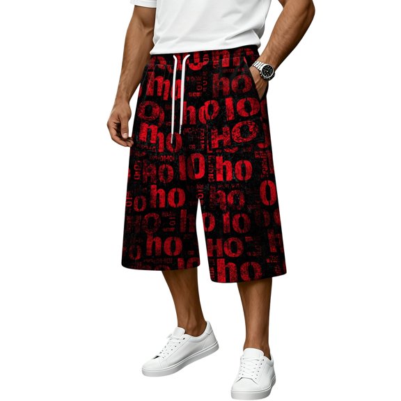 JoveMarine Men's Loose Fit Cargo Shorts Halloween - Work Shorts with Pockets & Print, Knee-Length Relaxed for Holiday & Daily,Black L