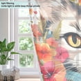 thumbnail image 4 of Cat Head Flowers Blackout Curtains Thermal Insulation 63 inch Grommet for Bedroom Living Room Bathroom Kitchen Windows 2 Pack, 4 of 6