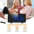 thumbnail image 4 of fastboy Réveil de Table Numérique Radio FM Mode Répétition Chambre Hôtel Affichage LED Réveil avec Port USB, Affichage Bleu, 4 of 6
