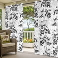 thumbnail image 3 of Black Gray Fruit Outdoor Curtains for Patio Waterproof,Windproof Privacy Curtains with Weighted Bottom,Vintage Plant Nature Botanical Flower Outside Drapes for Picnic Garage Yard 54"x84" 2 Panel, 3 of 8