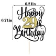thumbnail image 2 of Decoración Para Tarta De Feliz Cumpleaños Número 29, Decoración Para Tarta De Fiesta De Cumpleaños 29 (Destellos Negros Y Dorados 29), 2 of 5