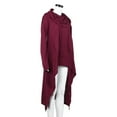 thumbnail image 4 of Hauaitttt Solid Irregular Long Size Tops Sleeve Women Sweatshirt Hood Plus Blouse Sweater Women's Blouse Loose Fit Womens Summer Shirts Loose Fit Turtleneck Women Petite Ladies Shirt Long Sleeve, 4 of 6