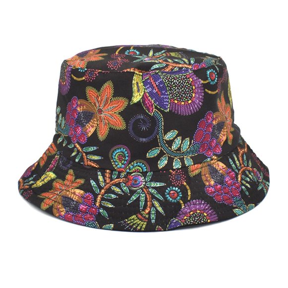 Chapeaux Bob Hommes et Femmes Décontractés Été Imprimés Extérieur Double Face à Dessus Plat Pare-Soleil Chapeau Bob Chapeaux Bob Chapeaux d'Hiver