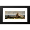 thumbnail image 2 of Jean-Baptiste-Camille Corot 14x8 Black Modern Framed Museum Art Print Titled - The Plain of La Beauce (ca. 1840-45), 2 of 5
