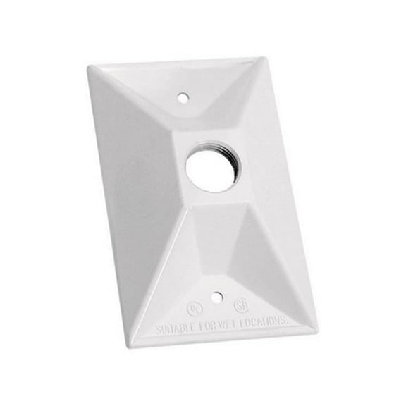 14371WH 4.6 x 2.84 in. White Rectangular Cover