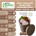 thumbnail image 2 of EcoQuality Brown Paper Compostable Soup Food Storage Container (25 Count), 2 of 8