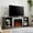 Grey, variant on 58" Fireplace TV Stand for TVs up to 65", Entertainment Center with 23" Electric Fireplace, Wooden TV and Media Console with Storage Cabinets for Living Room, Cherry