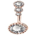 thumbnail image 1 of 316L Surgical Steel Belly Button Rings Clear Navel Rings Belly Rings Belly Piercing, 1 of 5
