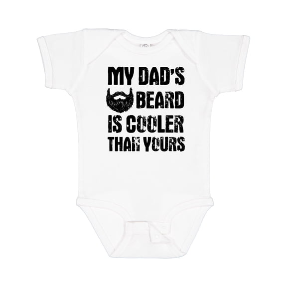 Inktastic My Dad's Beard is Cooler Than Yours Boys Baby Bodysuit