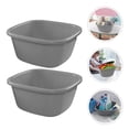 thumbnail image 4 of Shisuyan Rectangular Wash Basins Plastic Foot Basin Foot Tub Bucket Pedicure Barrel Face Washing Bowl For Kitchen Vegetable Fruit Washing Foot Bath Grey, 4 of 9