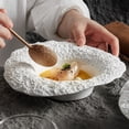 thumbnail image 2 of CIMAXIC White Deep Ceramic Pasta Plate - , Break-Resistant, Smooth Finish for Home and Kitchen Use, 2 of 6