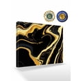 thumbnail image 2 of Black Gold Marble Wall Art for Living Room, Canvas Picture Wall Decor for Bathroom Bedroom, Modern Geometric Textured Painting Artwork for Office Kitchen Hallway Dining Room Home Decorations 16"x20", 2 of 8