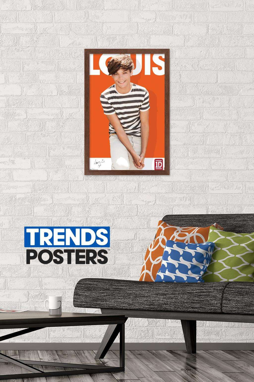 One Direction - Louis Tomlinson Wall Poster, 14.725" x 22.375", Framed