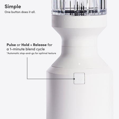 The Beast Blender; Personal Countertop Blending for Smoothies, Shakes, Food Prep & Frozen Fruits & Veggies; Extra Portable Vessels, Straw Cap & Straws Included; 1000W Motor (Cloud White)