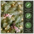 thumbnail image 2 of National Tree Company 7.5 ft Pre-Lit Dunhill Fir Artificial Christmas Tree with 750 Clear Lights, Snow-Dusted Branches, 2 of 8