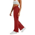thumbnail image 4 of Women's High - Waist Wide - Leg Yoga Pants - Stretch, Pocket - Equipped for Work, Casual & Lounge, 4 of 20