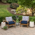 thumbnail image 3 of ARDEN Outdoor Plush Modern Tufted Blowfill Deep Seat Set, 24 x 24, Water Repellent, Fade Resistant, Deep Seat Bottom and Back Cushion for Chair and Sofa, Clark Blue, 3 of 7
