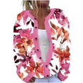 thumbnail image 2 of Cárdigan informal de punto con estampado floral para mujer, chaqueta abotonada y abrigo superior para mujer, 2 of 5