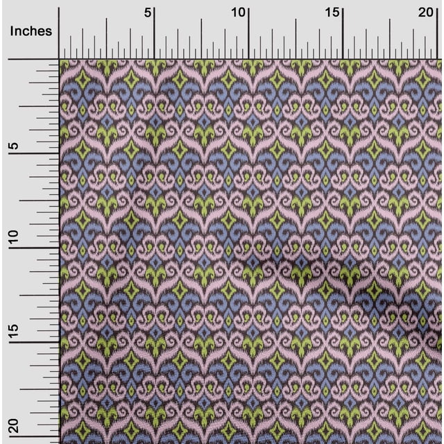 oneOone Cotton Flex Fabric Swirl & Paisley Ikat Decor Fabric Printed BTY 40 Inch Wide
