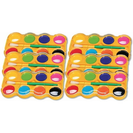 Color Splash! Jumbo Watercolor Trays Bulk Pack, Pack of 6
