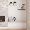 thumbnail image 4 of Ballucci 24" Floating Shelves for Wall, 2-Pack with Invisible Brackets, 6" Deep, Black, 4 of 9
