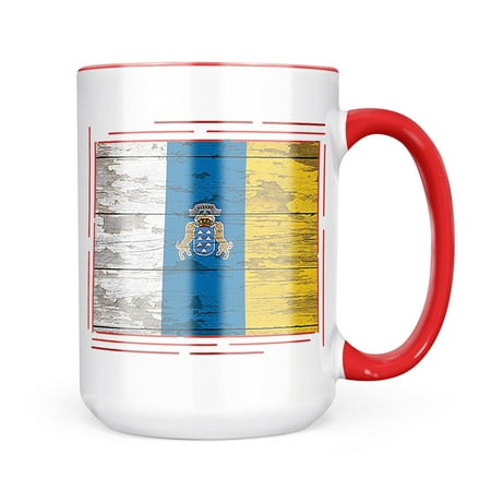 

Neonblond Flag on Wood Canary Islands region: Spain Mug gift for Coffee Tea lovers