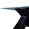 thumbnail image 2 of ACME Pervis Dining Table, Black & Clear Glass, 2 of 5