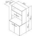 thumbnail image 6 of Pemberly Row Tall Storage Cabinet with Doors in Black Walnut - Engineered Wood, 6 of 7