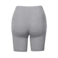 thumbnail image 3 of A2Y Women's Basic Solid Premium Cotton Mid Thigh High Rise Biker Bermuda Shorts Heather Grey 5XL, 3 of 5