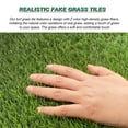 35 Pcs Plastic Interlocking Deck Tiles, Modern Artificial Grass Turf