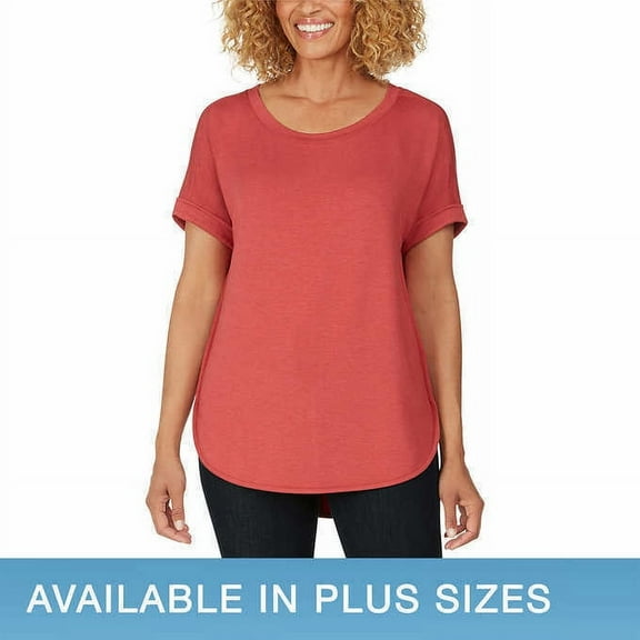 Matty M Ladies' French Terry Top (Clay, Large)