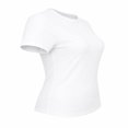 thumbnail image 3 of Playera Simply Basic para Mujer, Manga Corta Escote Redondo Blanco Talla EG, 3 of 4