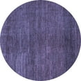thumbnail image 1 of Ahgly Company Machine Washable Indoor Round Abstract Blue Contemporary Area Rugs, 5' Round, 1 of 4