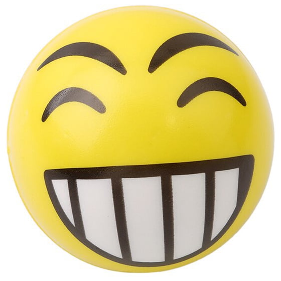 12 Pack of Emoji Smiley Face Stress Balls - Yellow 2.4 Inch
