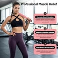 thumbnail image 6 of Muscle Roller & Massage Roller Stick for Athletes - Lymphatic Drainage Support, Relieves Muscle Soreness, Cramping & Tightness - Targets Legs, Arms, Back & Calves （Pink - 18inch）, 6 of 7