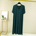 thumbnail image 5 of Night Gowns for Adult Women Pajama Sleeveless Lace Sexy V Neck Night Dress Sleepwear Green L, 5 of 5