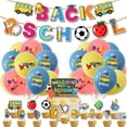 thumbnail image 1 of Vaidha Welcome Party Decorations Opening Season Banner Ruler School Bus Cake Topper Set Party Supplies, 1 of 2
