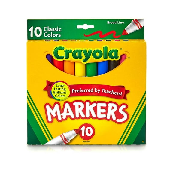 Crayola Classic Broad Line Markers, Value Pack with 120 Count, 12 Pack